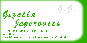 gizella jagerovits business card